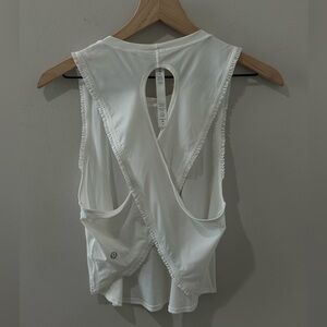 Lululemon ruffle cross over tank